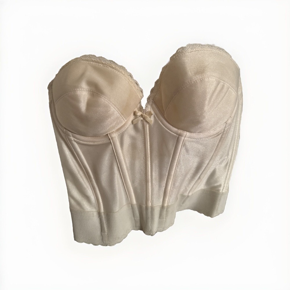 Vintage‎ Under Cover Women's Corset 34B Ivory  Intimates Lingerie 1970's  CA USA